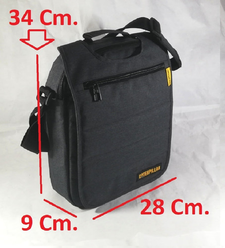 Imagen 8 de 8 de Morral Caterpillar Porta Tablet iPad Hasta 12¨ Color Gris