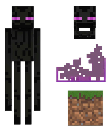 Mattel Minecraft Diamond Level Enderman Ação Figura E Acessó