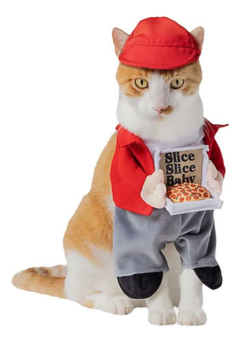 Disfraz De Entrega De Pizza Para Perro Gato S