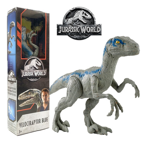 Imagem 1 de 7 de Dinossauro Velociraptor Blue Jurassic World - Mattel - Fny41