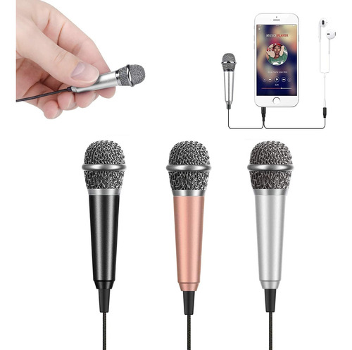 Bargainpop Mini Micrófono Portátil Para Teléfono Móvil, Con