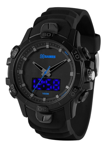 Relógio X Games Masculino Xmppa295 Papx Anadigi Led Azul