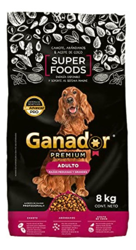 Ganador Premium Superfoods Adulto, Razas Medianas Y Grandes,