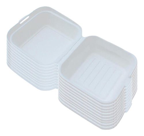 6-polegadas, Hambúrguer Garra 10pcs Branco 15x15x8cm