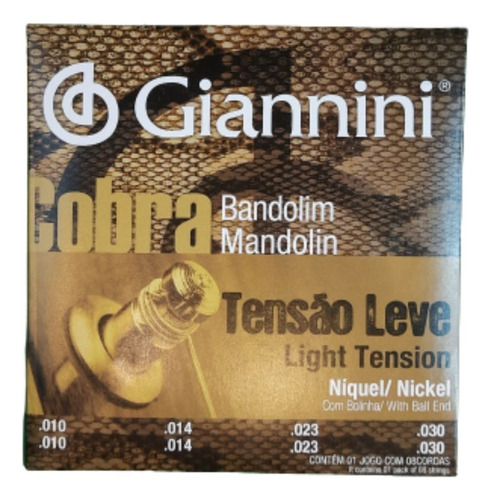 Giannini Cuerdas Mandolino Niquel 8 Cuerdas