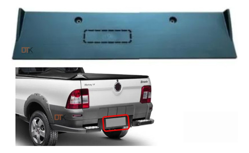 Suporte Placa Traseira Fiat Strada Original - 735380692