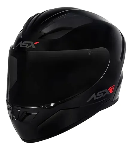 Capacete Asx Fechado City Solid Preto Fosco Ou Brilhante Capacete Asx Fechado City Solid Preto Fosco Ou Brilhante