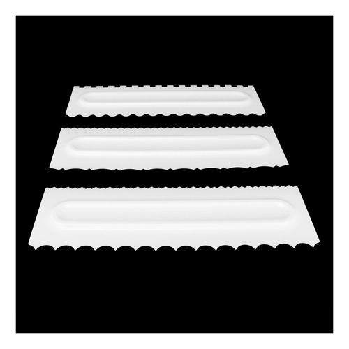 D Juego De 3 Espátulas De Plástico For Modelar Tartas Con