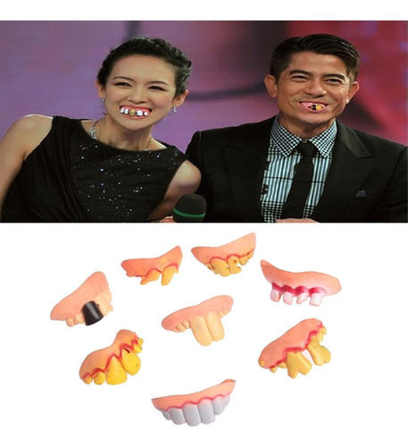 Xyx1 8 Unids Divertido Feo Dientes Falsos Gag Regalo Costume