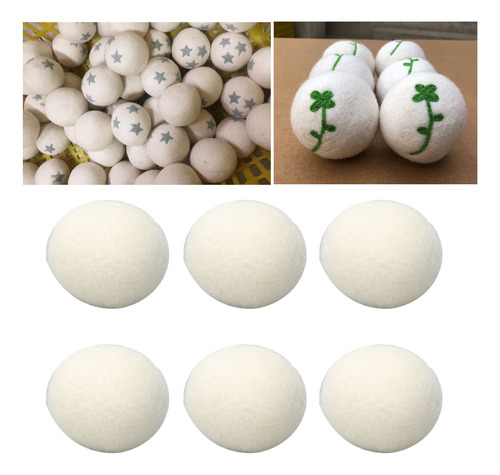 Bolas De Lana Para Lavar Ropa, 6 Unidades, Absorbentes De Al