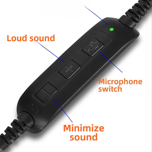 Auriculares Usb Para Juegos De Oficina Con Micrófono De Redu