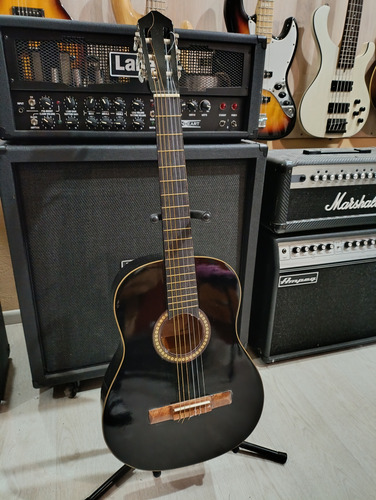 Guitarra Criolla Morison Con Funda Okm Negro (Usado)