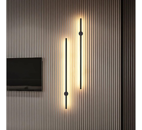 Paquete De 2 Apliques De Pared Modernos De Tira Larga, Apliq