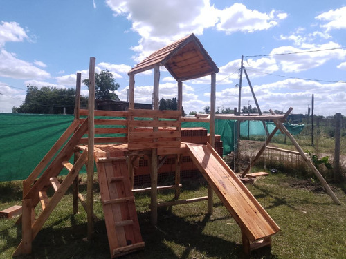 Juego Mangrullo Rustico 6 X 3 X 3 De Alto Marrón