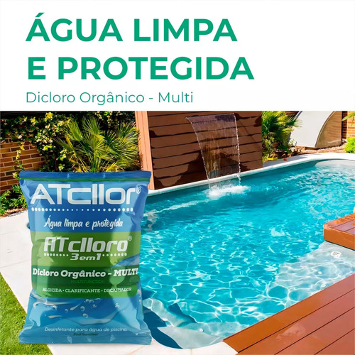 Atcllor Cloro 3 Em 1 Piscina Limpa E Protegida Multiação 1kg