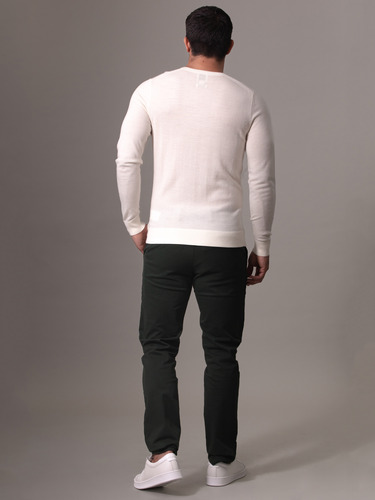 Sweater De Lana Termorregulador Blanco Calvin Klein