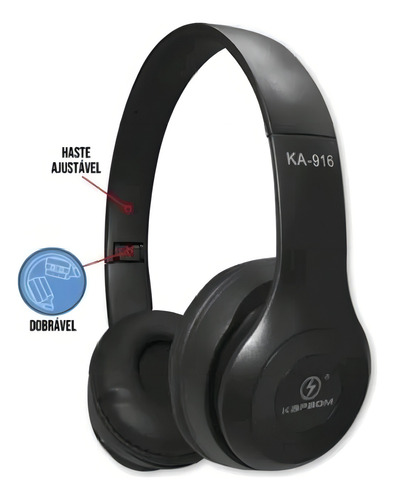 Fone De Ouvido Headphone Bluetooth Com Redução Ruído Ka-916