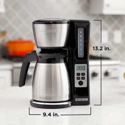 Black+decker Cafetera Térmica Programable De 12 Tazas Con...