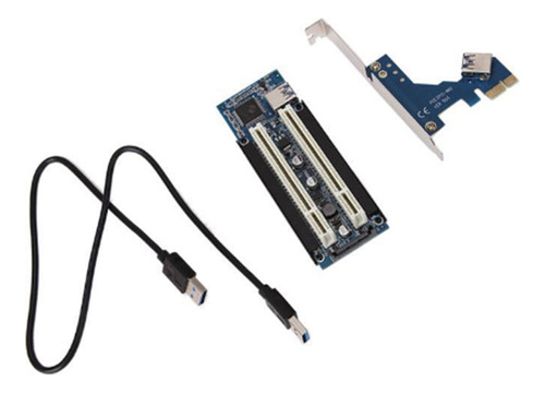 X1 A Dual Pci Riser Extender Adaptador De Tarjeta Con Cable