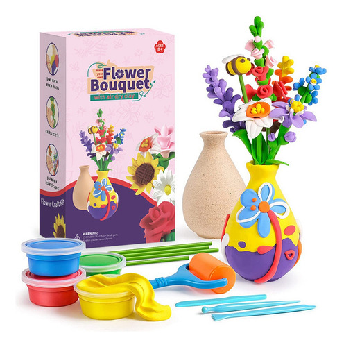 Kit De Flores Para Niños, Set De Manualidades Y Arte, Divert