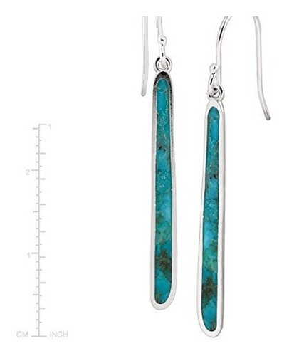 .925 Plata Esterlina Aretes Herradura TURQUESA ESTILO Nº e0296