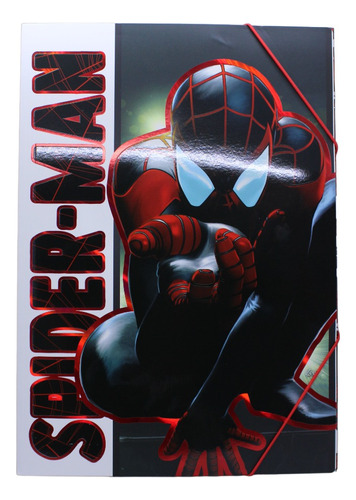 Carpeta 3 Solapas N5 C/elastico Spider Man Hombre Araña