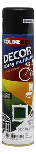 Spray Colorgin Decor Pr Fosco 360ml 8711 - Kit C/6 La