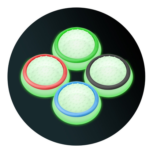 8 Gomas Fosforescente Para Ps5 Ps4 Xbox X S Joystick Silicón