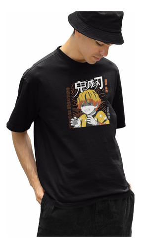 Playera Demon Slayer Kimetsu No Yaiba Zenitsu Llorando Cab