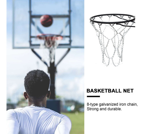 Red De Baloncesto Con Cadena De Acero
