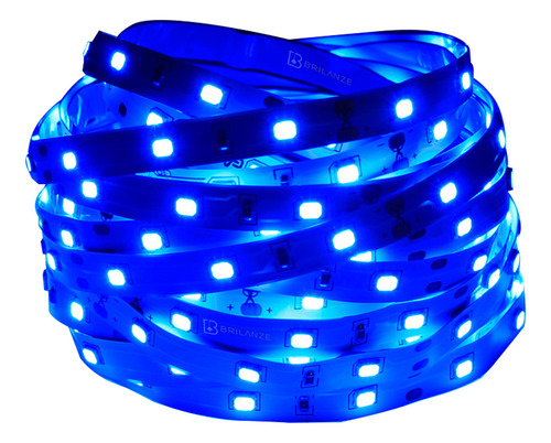 Fita Led 2835 Azul 300 Leds Rolo De 5m Dupla Face 12v Ip20