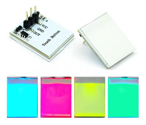 5 Botones Touch Con Iluminación Distintos Colores