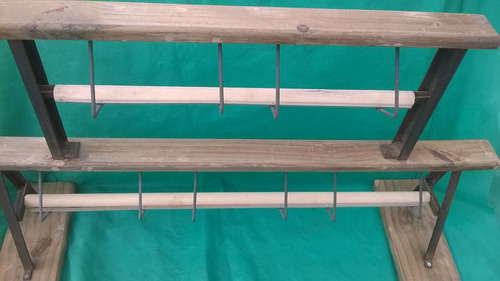 Imagen 3 de 8 de Antiguo Portarrollos De Dos Niveles - 50 Y 75 Cms. - Leer