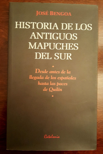 Historia De Los Antiguos  Mapuches Del Sur  Bengoa