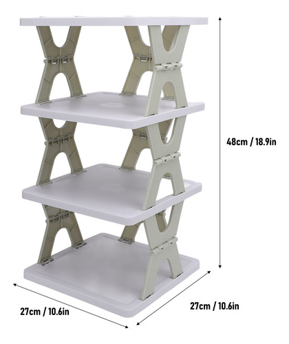 Zapatero Plegable Ajustable De 4 Niveles