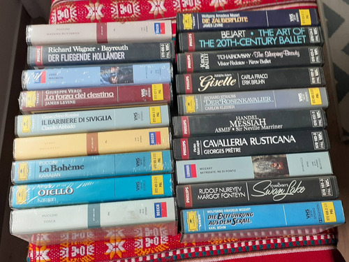 Lote 15 Vhs Videos Ópera Ballet Clásicos Varios Cerrados Col (Usado)
