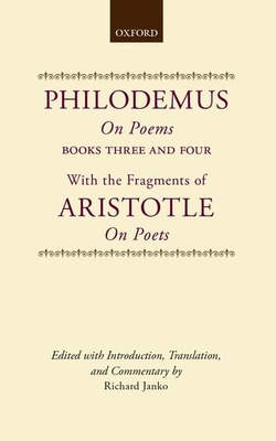 Libro Philodemus On Poems Books 3-4: With The Fragments O...