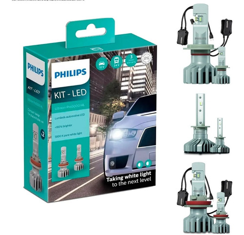 Kit Super Led Philips Ultinon Pro5000hl H11 + H7 + H1