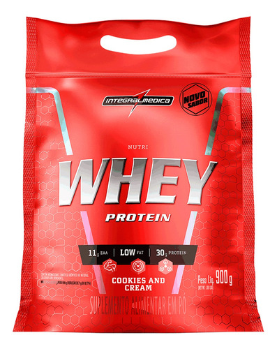 Nutri Whey 900g Refil - Integralmedica - Cookies And Cream