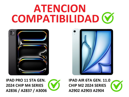 Mica De Vidrio Para iPad Air 11 M2 2024 A2902 A2903 A2904