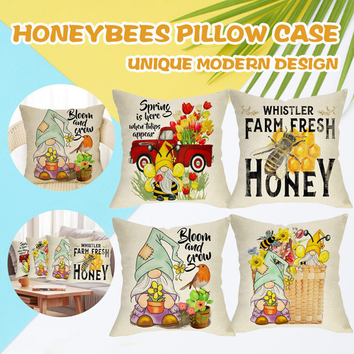 Fundas De Cojín Decorativas V Honeybees Para Sofá Cou 2120