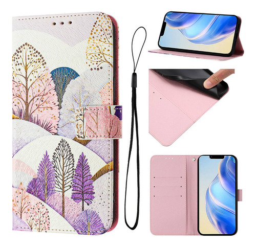 Funda De Piel Con Ranura Tipo Cartera Para Teléfono For Honor Ch056
