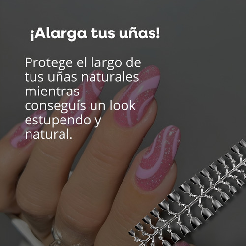 Tips Soft Gel Almendra Curvatura C X300pcs Mely