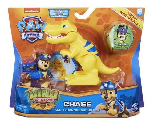 Figura Chase Y Tiranosaurio Rex Paw Patrol Dino Rescue 