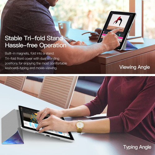 Funda Para iPad 10.2 iPad De 9ª Gen Plegable Nebula Soport