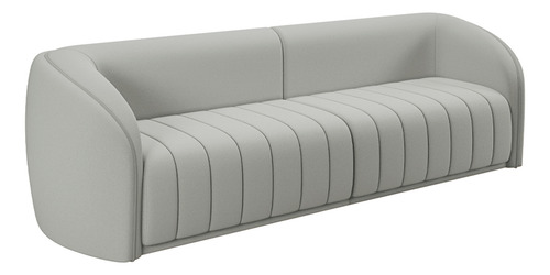 Sofá 4 Lugares Para Sala 292cm Lazio M03 Veludo Creme