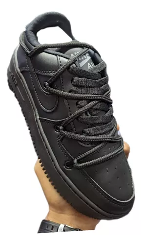 segundo Pedir prestado caricia Zapatos Nike Air Force One Custom Clasicos Negros Damas Af1 | MercadoLibre