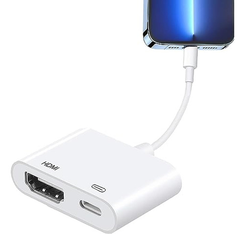 Adaptador Hdmi Para iPhone A Tv,iPad A Hdmi,1080p Hd Adaptad