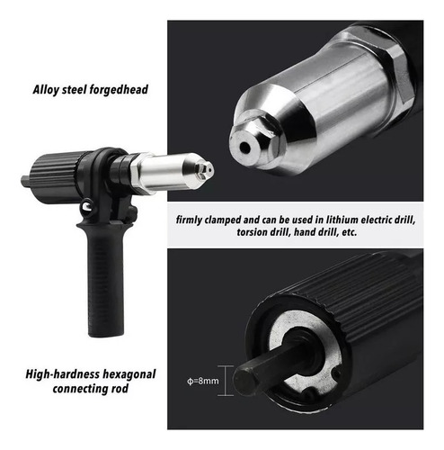 Removedor Para Taladro Remache Remachar Adaptador Pop