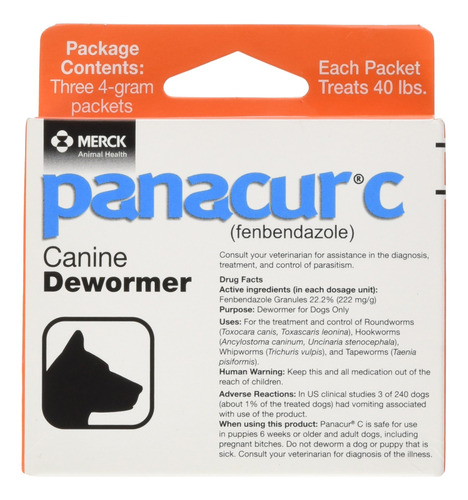 Desparasitante Merck Salud Animal Panacur C Canina, Peso Net